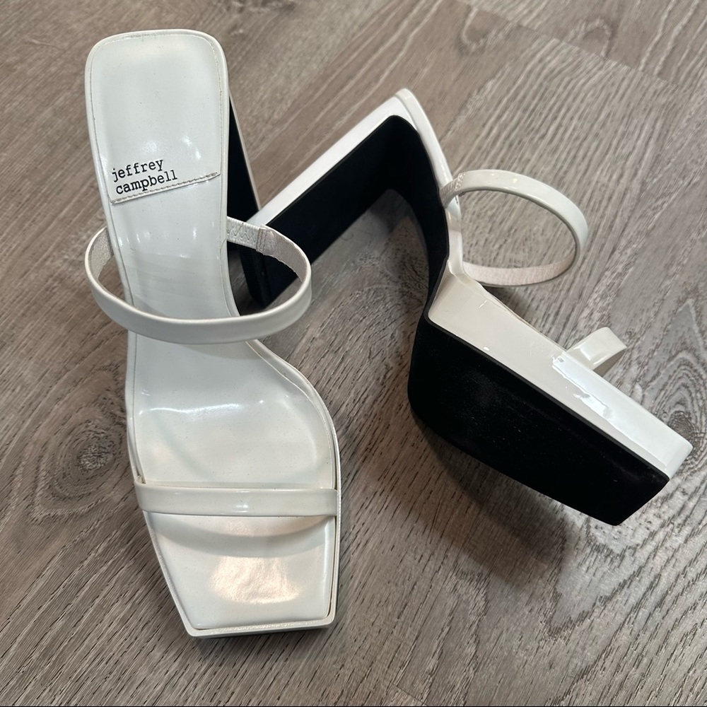 White Jeffrey Campbell Block Heels Shoes